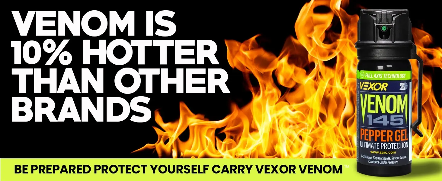 Vexor Venom pepper spray gel pocket guard with belt clip for everyday carry
